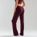 Women's Merino Woolen High Waist Elastic Waist Tailored Knit Trousers Regular Fit Wide Legs Breathable Solid Casual Office Lady