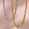 Tarnish Free Waterproof Jewelry 18K Gold Plated Beaded Necklace Stainless Steel Jewelry Choker