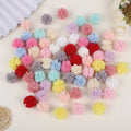 Spot 1.5cm Elastic Mesh Ball Two-color Lace Flower Ball Hair Clip DIY Accessories Clothing Accessories