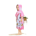 Kids Hooded Towel Poncho Quick Dry Nonwoven Disposable Microfiber Beach & Bath Towel for 0-7 Years Old