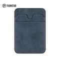 Durable Custom Genuine Leather Card Holder Wallet Phone Pocket Sublimation Stickers Leather Phone Back Sticker Card Holder
