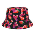 XUANCUI Manufacture Summer Outdoor Casual Cap All Over Print Strawberry Fruit Bucket Hat