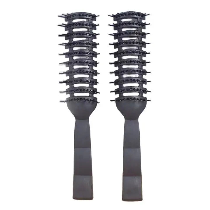 Men's Anti-Static Nine-Row Ribs Comb Plastic Vent Hair Care Salon Brush for Curly Hair Styling Home Use