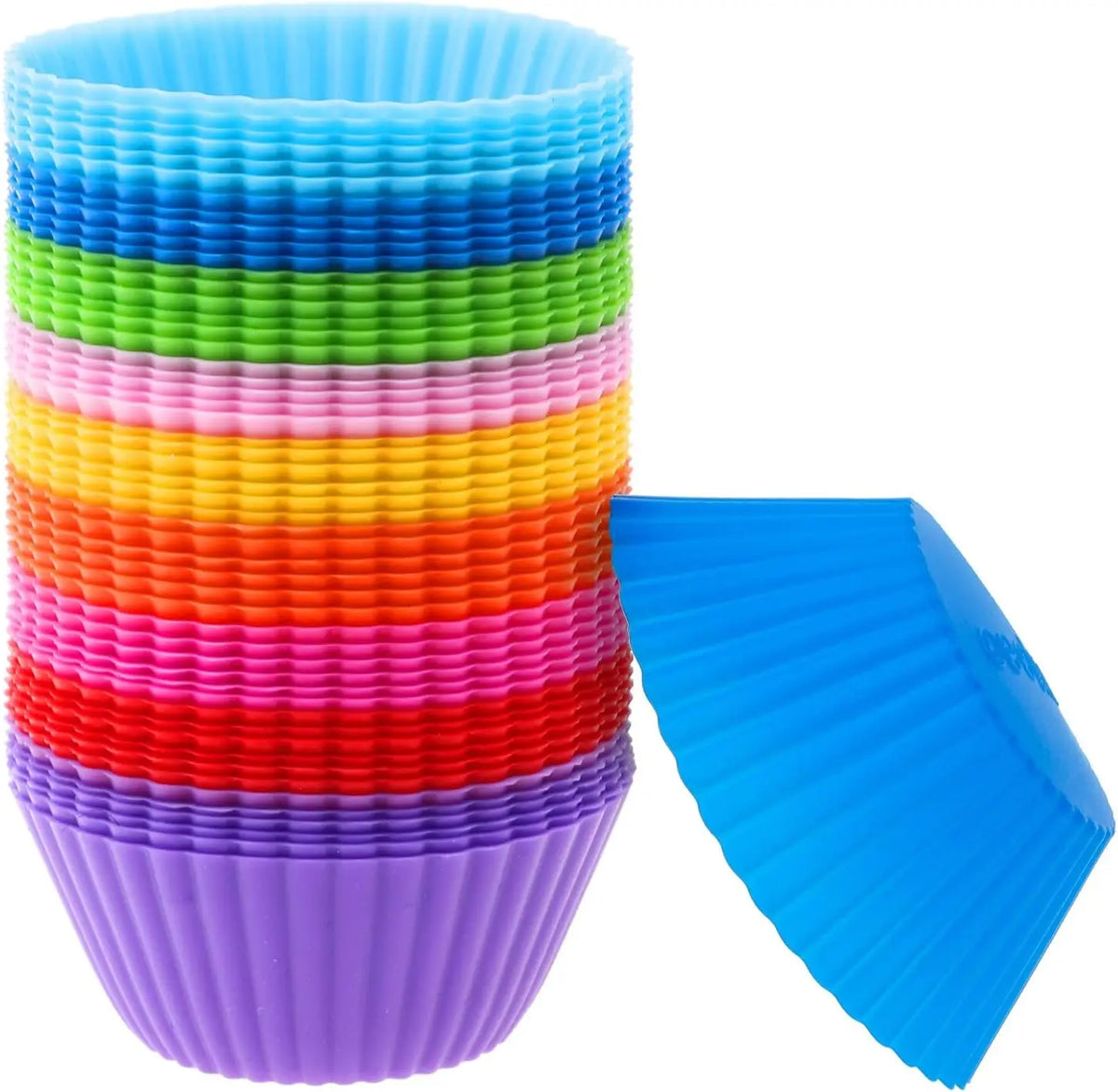 Eco-Friendly Mini Round Silicone Cupcake Muffin Baking Mould Cups Liners Reusable Heart Non-Stick Cake Molds Cupcake Tools