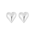 Vianrla S925 Sterling Silver Double-Sided Polished Heart Earrings for Women