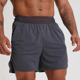 Men 2 in 1 Sport Nylon Shorts Active Running Shorts With 2 Zipper Pockets