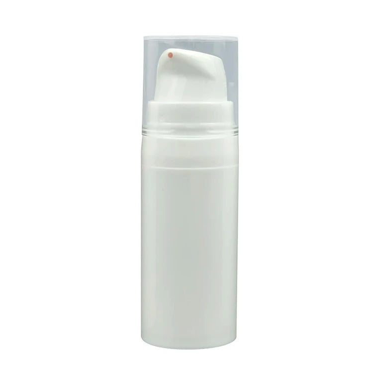 2024 Hot Selling New Trend White Black Serum Lotion Skincare Empty Cosmetic Packaging 250ml Airless PP Bottle Pump Loose Powder