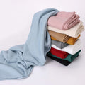 Zifeng OEM Testa Turbante Wholesale Plain Women's Cotton Linen Muslim Scarf