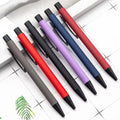 Custom Logo Soft Touch Rubber Coated Metal Ballpoint Pen Low MOQ Laser Engraving Executive Business Promotional Gift