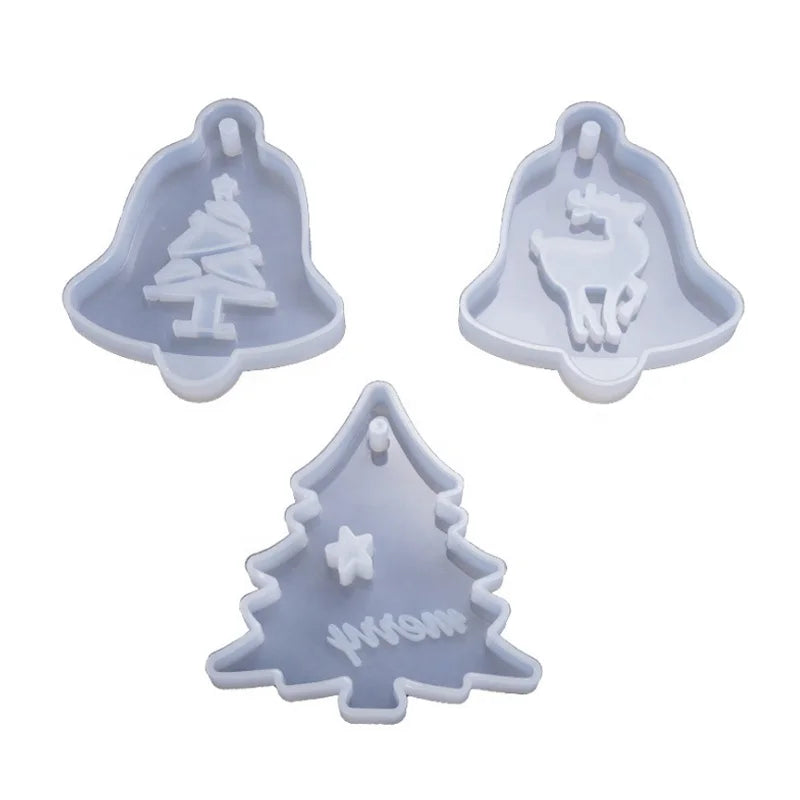 DIY Christmas Jewelry Pendant Resin Molds Snow Silicone Pendant Mold