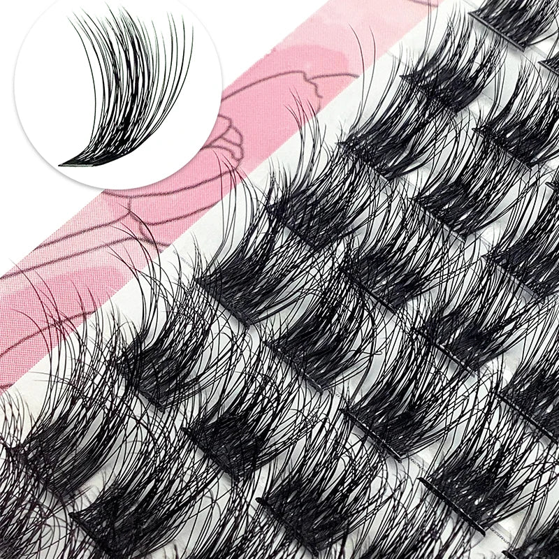 Long Lasting Self Adhesive c d Curl Diy Custom Package Lash Kit 6-18mm Pre Cut Segment Individual Cluster Diy Lashes Wholesale