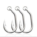 OEM Stainless Steel Big Game Jigging Bait Rig Strong Bent Bent Tuna Jig Fishing Hooks with Ring for Lure Fishing in Saltwater