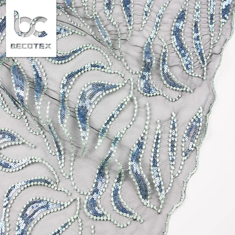 Wholesale Cheap Price Sequin Tulle Lace Fabric for Garment