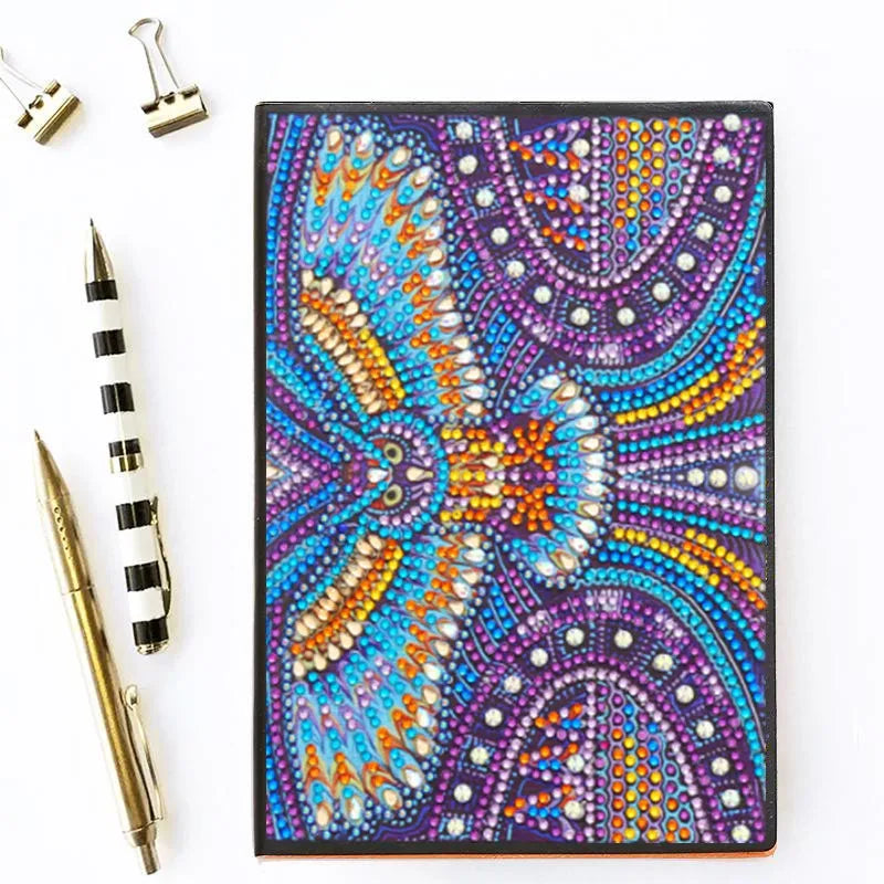 A-008 Handmade Adults Diary Diamond Embroidery Cross Stitch Craft Gifts 3D/5D DIY Crystal Diamond Painting Notebook