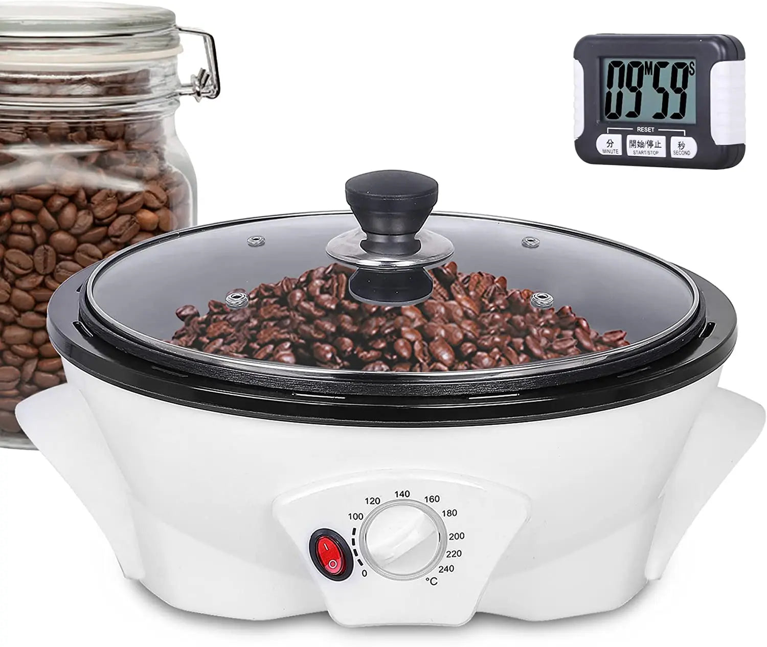 Factory Wholesale Coffee Roaster Machine 750g Electric Non-Stick Coffee Bean Roasting Machine for Coffee Shop Use