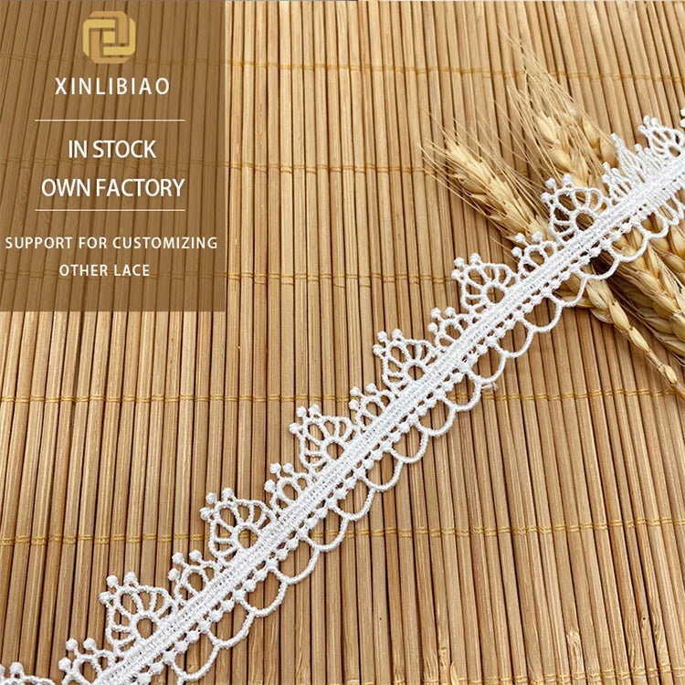 White Embroidered Lace Decoration Multi-color Exquisite Lace Edging Malaysian Clothing Polyester Lace Edging