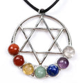 DIY Six-pointed Star of David Pendant Wholesale Metal Chakra Crystal Pendant