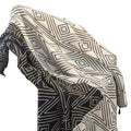 Nordic Simple Black  Geometric Knitted Blankets for Winter