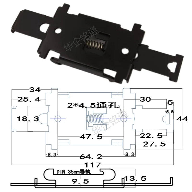 Miniature Solid State Relay Low Contact Load Epoxy Power Supply Installation Bracket Electrical Rail Clip DIN Rail Metric Clamps