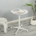 ADA Movable Convenient Living Room Pneumatic Lifting Height Adjustable Round Coffee Table With 600 mm Diameter