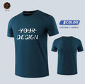 Custom 88% Polyester 12% Spandex Workout Wear Gym Clothing Fitness Apparel O-Neck T Shirt Sporty for Men Private Logo Custom