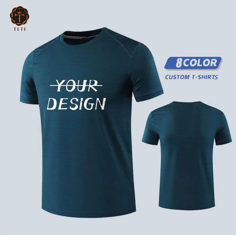Custom 88% Polyester 12% Spandex Workout Wear Gym Clothing Fitness Apparel O-Neck T Shirt Sporty for Men Private Logo Custom