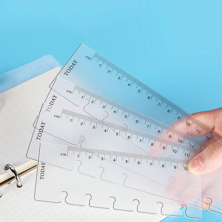 Custom A5 Binder Ruler Clear Soft Plastic Bookmarks Ruler