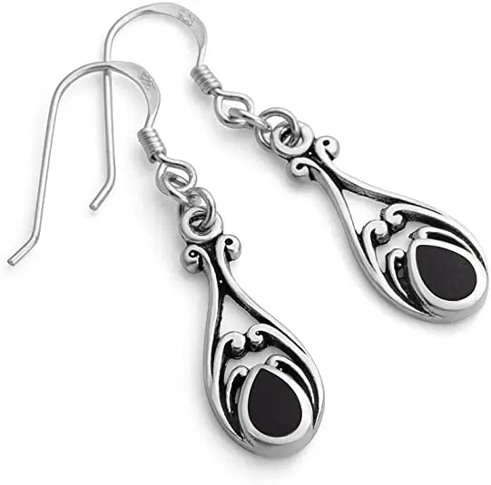 CAOSHI National Style Boho Drop Earrings Pear Turquoise Dangle Simple Earring Girls Dainty Silver Vintage Earrings Women