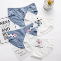 HD038 Women's Sexy Hipster Panties Cartoon Printing Cotton Spandex Mid-Rise Breathable Underwear