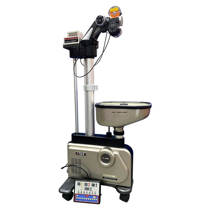 Y&T V989-2019  Professional Pingpong Serve Machine Robot Floor-mounted Fully Automatic Training Partner Table Tennis R