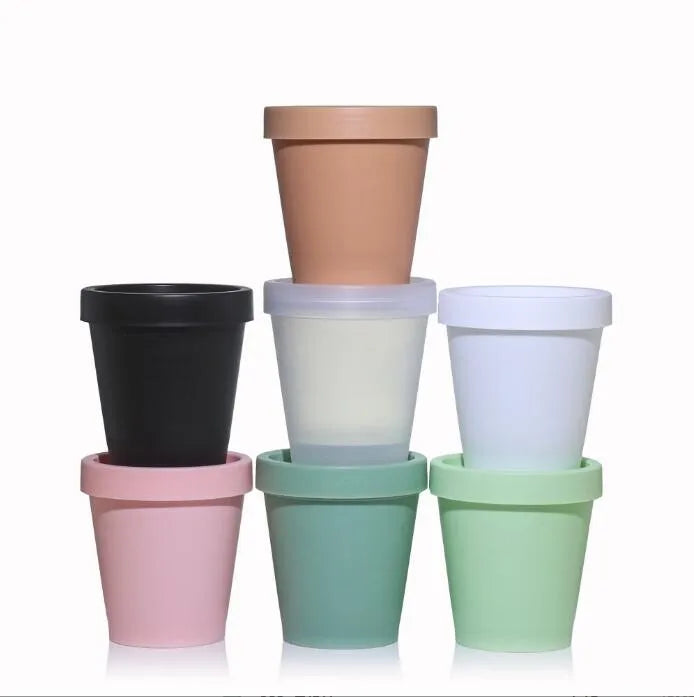 200g Round Plastic Cream Jars Cups Wide Mouth Bottles Facial Scrubs Gel Cream Jars Empty Lotion Containers