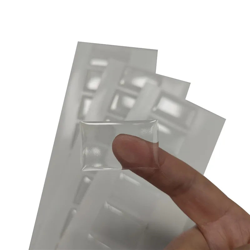 Custom Size 3D Rectangle Transparent clear Epoxy Resin Sticker Label