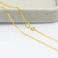 18K Gold Plated Wheat Chain 925 Sterling Silver Chopin Chain Necklace