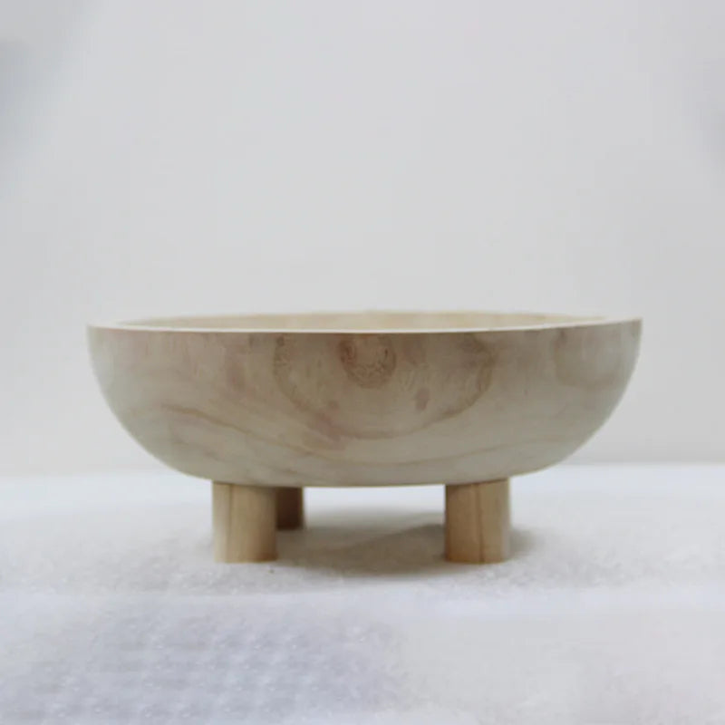 Tongmu Storage Tray Wooden Four Legged Tray Craftsmanship for Storing Fruits Modern and Simple Fruit Tray
