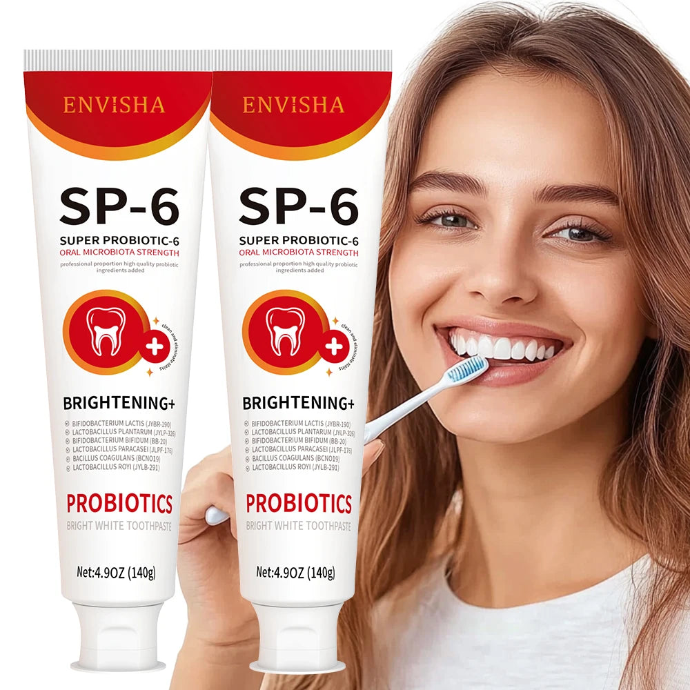 Wholesale Oral Care Fresh Breath Teeth Cleaning Fresh Mint Flavor SP-6 Probiotics Reduce Stains Whitening Toothpaste
