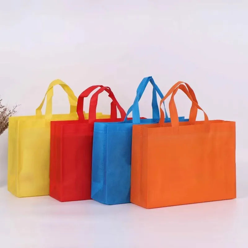 30*38/35*41cm Reusable Shopping Bag Large Capacity Solid Color Women Shoulder Tote Non-woven Environmental Shopping Handbag