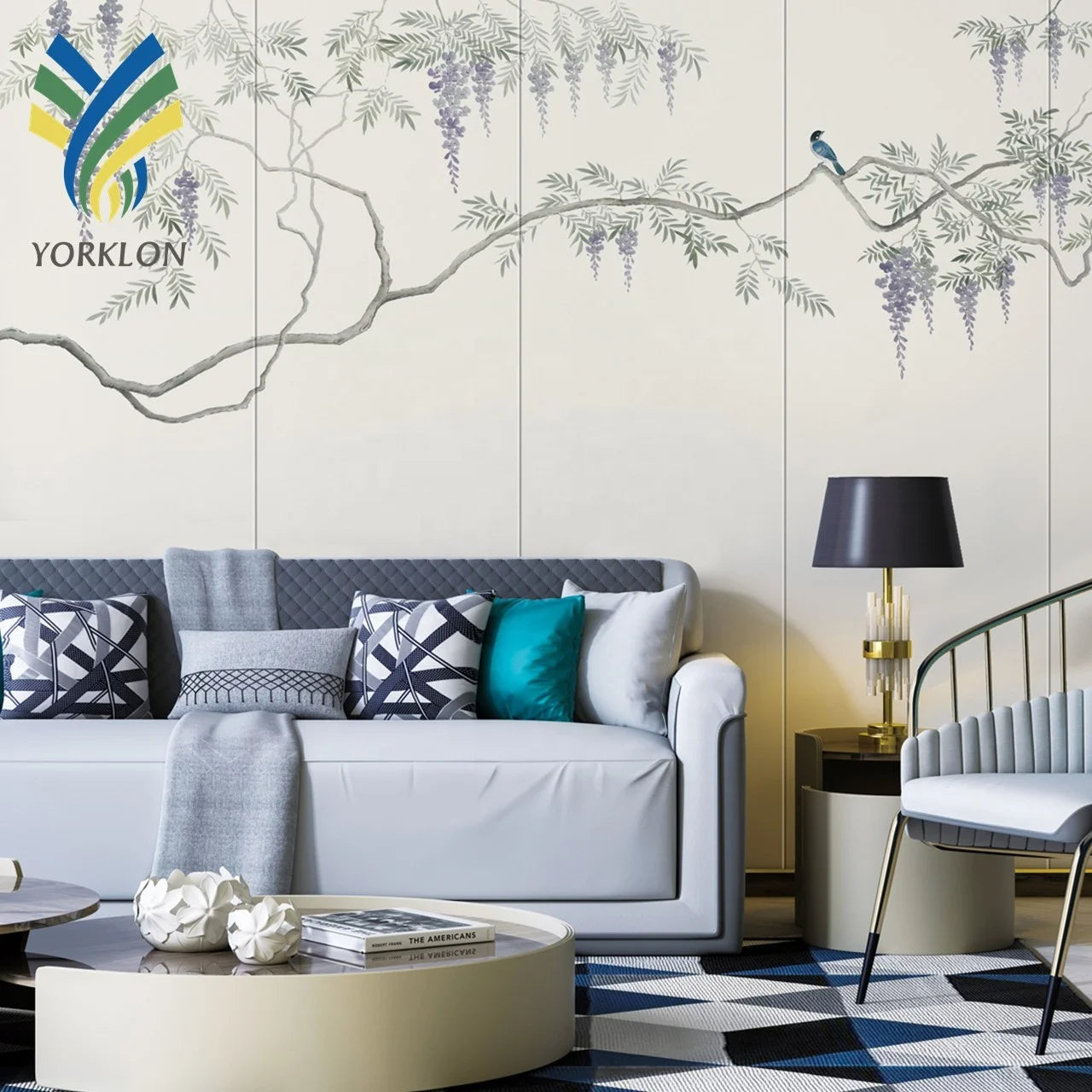 Custom Water-Proof 3D Home Wall Mural Vintage Bird Wallpaper for Home Decor