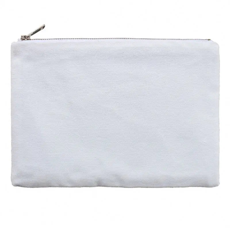 Wholesale Custom Design Logo Printed Plain Organizer Gift Pencil Cotton Canvas Pouch Toiletry Travel Makeup Cosmetic Bag