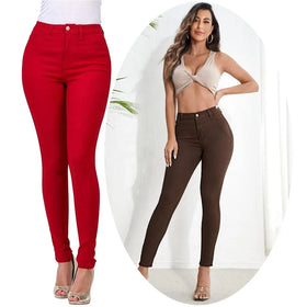 Womens Skinny Denim Pants Stretchy High Rise Petite Boot Cut Jeggings Formal Trousers Ankle Jeans Work Pants