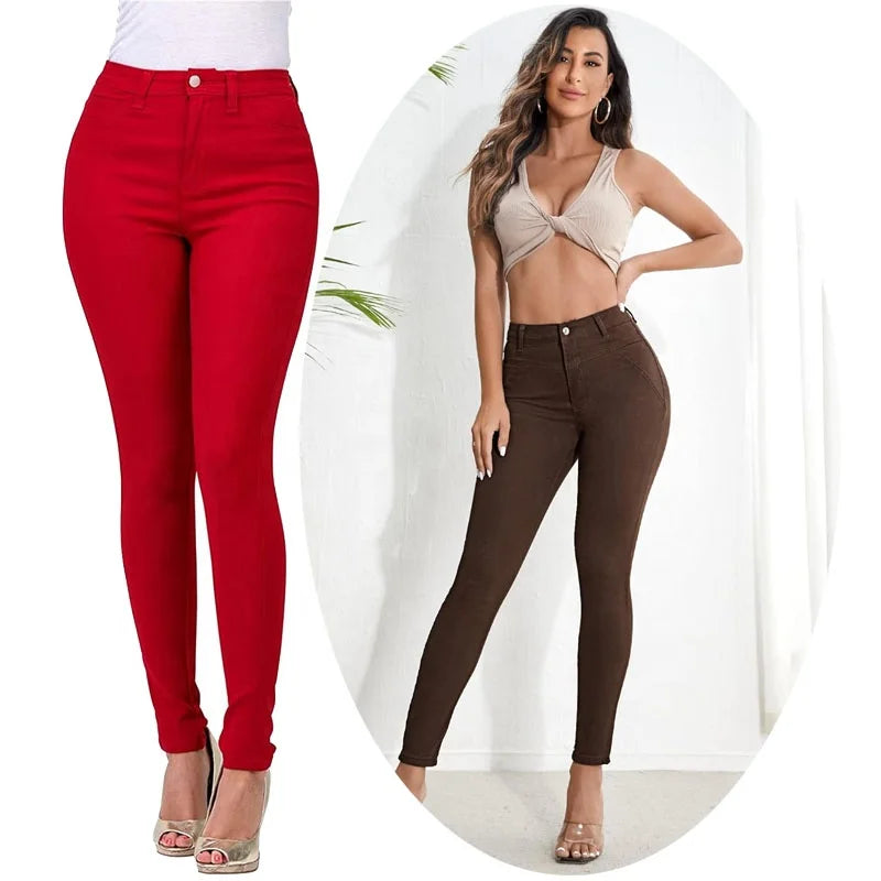 Womens Skinny Denim Pants Stretchy High Rise Petite Boot Cut Jeggings Formal Trousers Ankle Jeans Work Pants