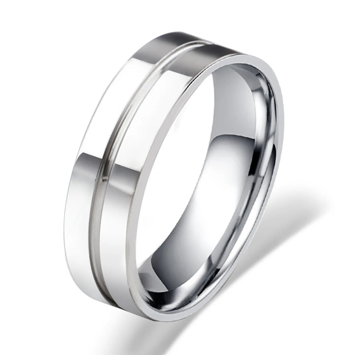Factory Wholesale Hot Selling Fashion Stainless Steel  Couple Ring Birthday Wedding Engagement  Ring Jewelry