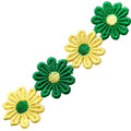 Polyester Daisy SunFlower 2.5cm Embroidery Trims Water Soluble Embroidery Fabric Milk Silk Handmade DIY Hair Craft Trimming Lace