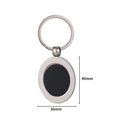 Original Factory Custom Logo Black Sheet Metal Keychain Laser Engraving Metal Keychain