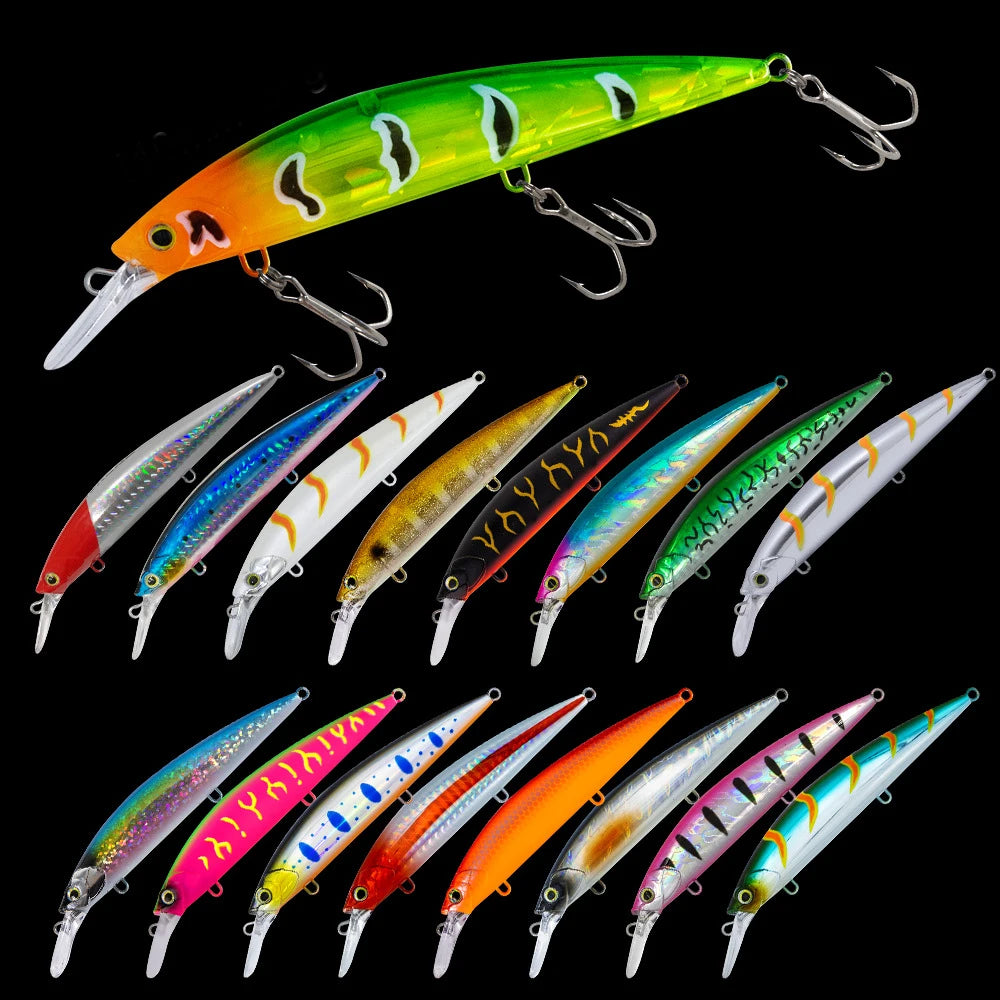 110MM 39g Thru-Wire Full Water Sea Fishing Lures GT Tuna Sinking Minnow Fishing Lure Wobblers Artificial Swim Bait