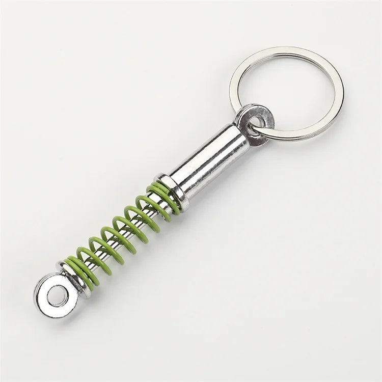 Creative Auto Parts Keychain Fashion Metal Coilover Keyring with Shock Absorber Hot Sale Key Ring and Keyfob Accessory