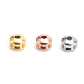 Stainless Steel Round Flat Spacer Beads Gold Plating Irregular Spacer Positioning Beads for Jewelry Making Accessories