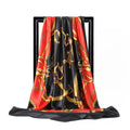 Women the Square Print Satin Head Scarves From China Twill Silk Scarf 90X90