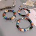 Hot Selling Abacus Beads Bracelet Stainless Steel Chain Bracelet Colorful Lava Stone Bracelet for Men & Women