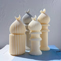 Ramadan Decor Pillar Candle Silicone Mold Islamic Muslim Pillar Candle Mould Soy Wax Mold Eid Mubarak Ramadan Decor