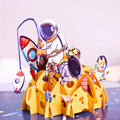 Luxurious Personalized 3D Stereoscopic Cute Dog Astronaut on the Moon 3D Pop-up Greeting Cards